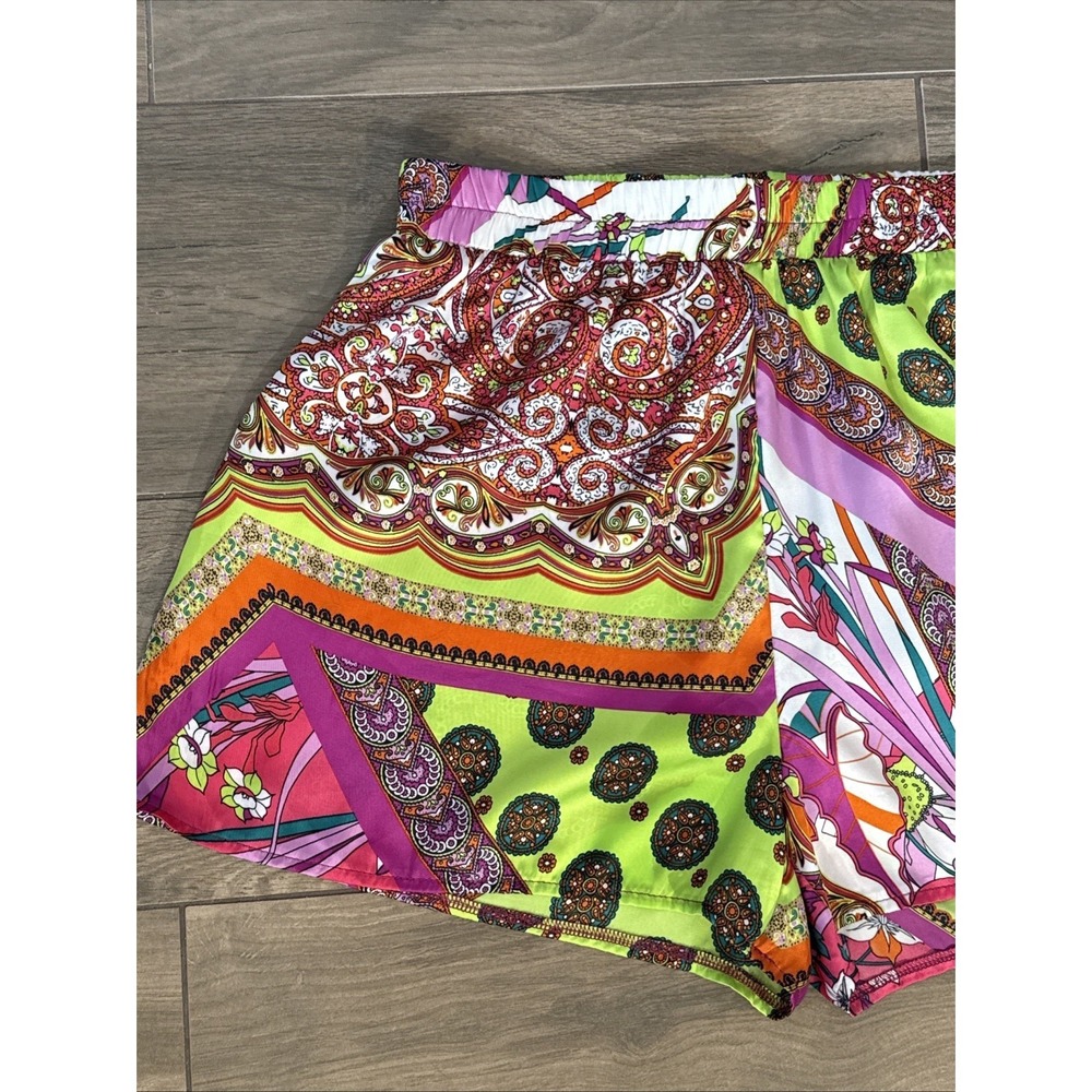 Shein Shorts Polyester Boho‎ Chic Pucci-like Print Women's Large - Picture 3 of 14